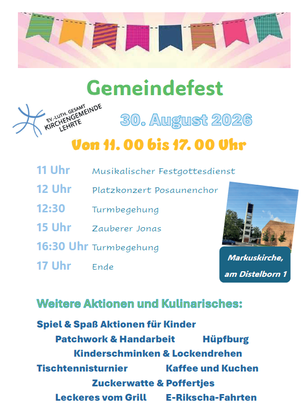 Gemeindefest Einladung